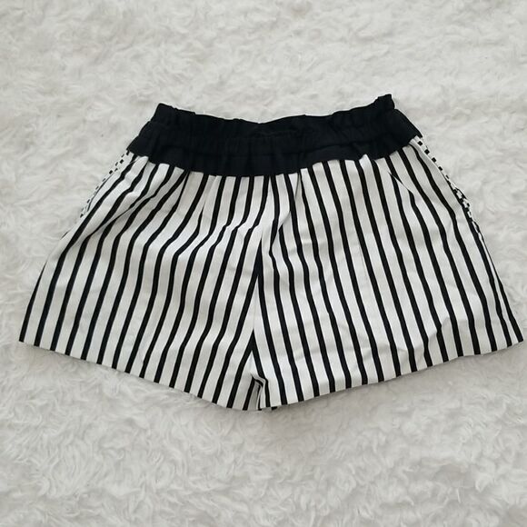 Stella & Jamie Black and White Stripe Shorts Sz Small - Picture 4 of 6